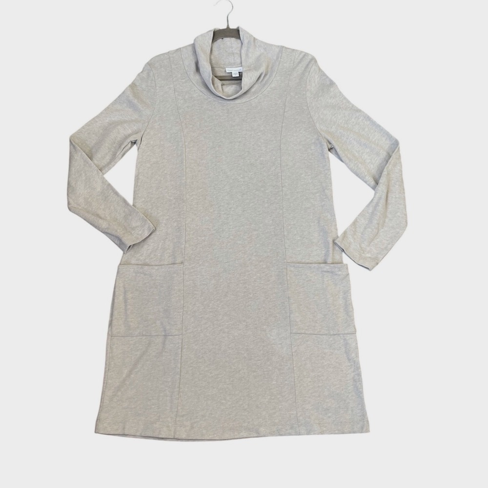 Pure Jill Soft-Touch Cotton Cowl Neck Tunic Dress Heather Gray‎ Medium KDR104671